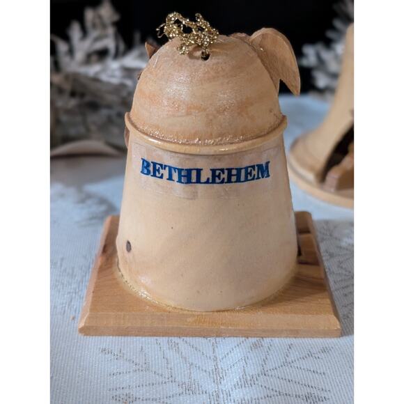 Hand Carved Olive Wood Nativity Scene Bethlehem Mini Figurine Set Lot Christmas - Picture 4 of 10